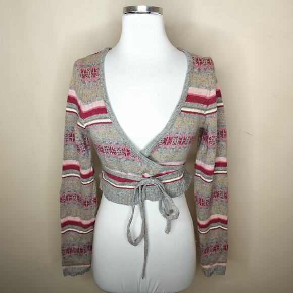 Gap Fair Isle Wrap Wool Sweater Lambswool - Picture 1 of 10